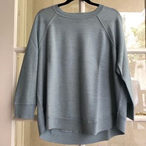 J Crew Light Blue Oversized Drapey Sweater